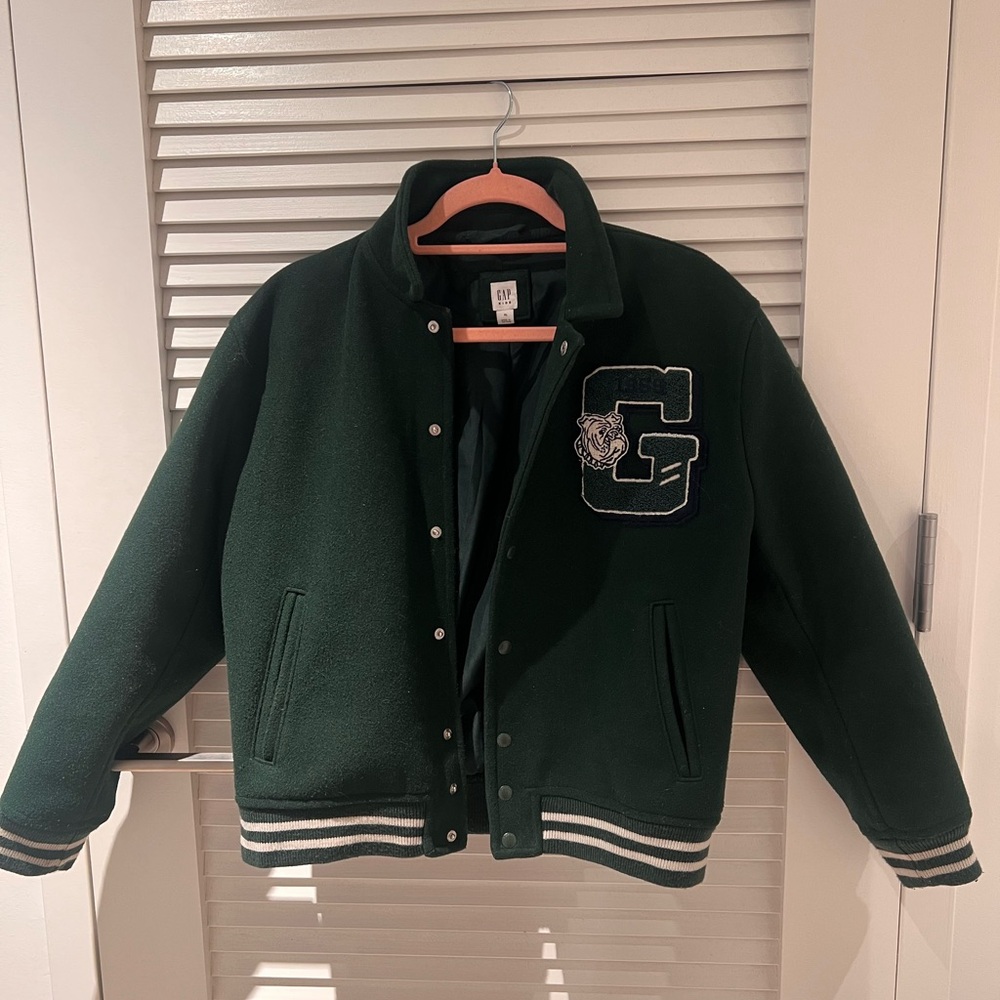 GAP Dark Green Kids Varsity Jacket